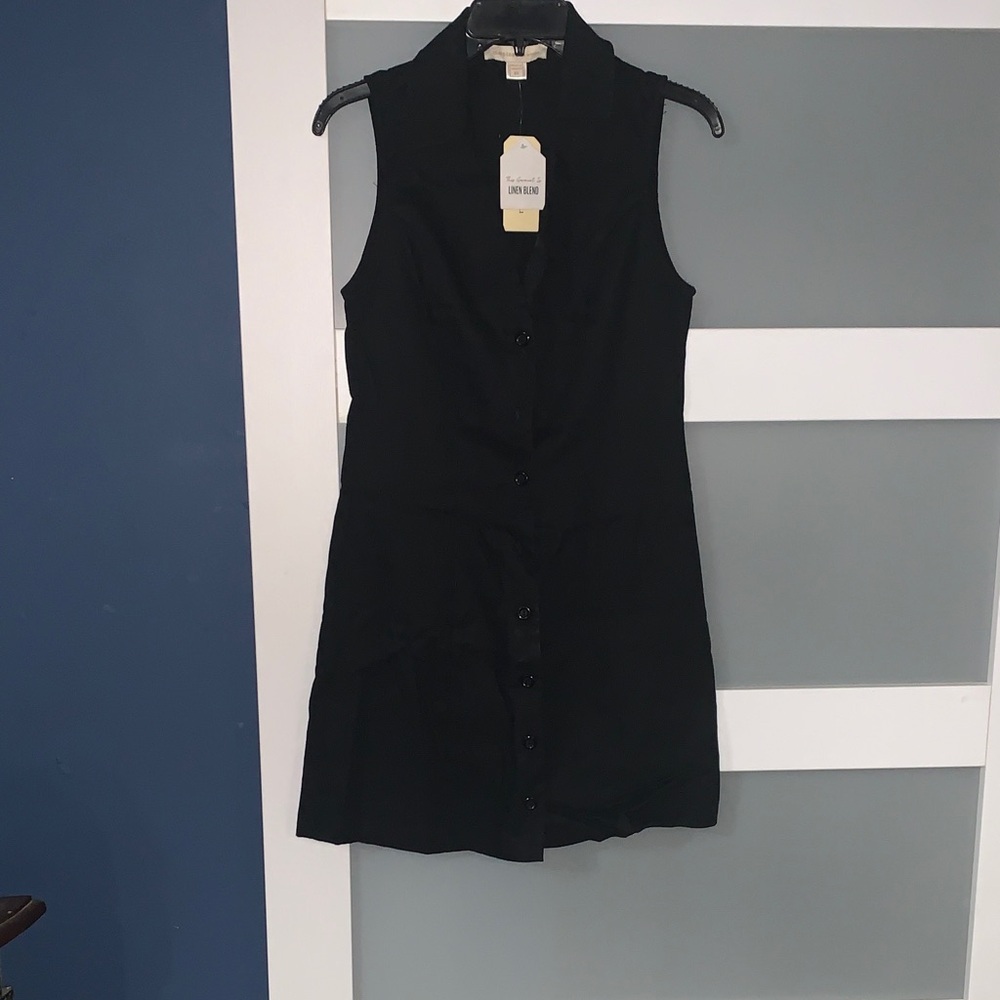 Chic Black Sleeveless Mini Dress